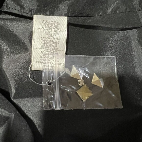 NWT Rebecca Taylor Two-Tone Crepe Colorblock Embellished Mini Black Dress - Picture 10 of 11